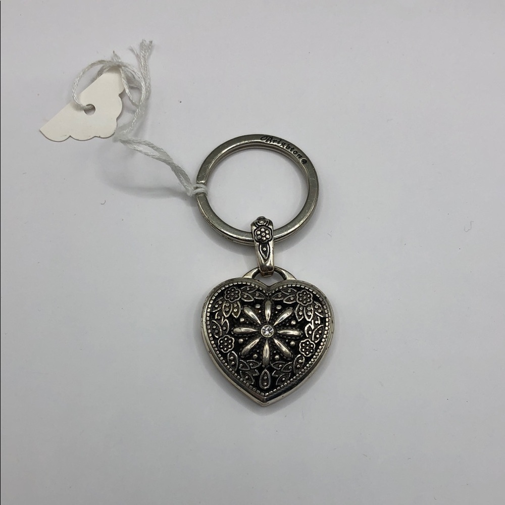 Brighton Floral Heart Key Fob Key Chai Keychain Magnetic Picture Locket